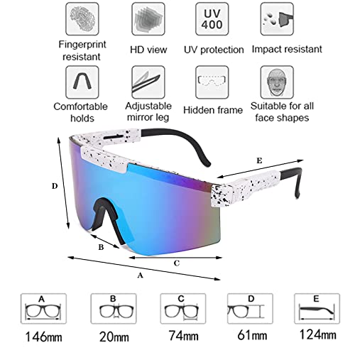Tuecota Sports Sunglasses, Polarized Sunglasses, Uv400 Protection Cycling Glasses, Sports Glasses Goggles For Men Women, Fishing, Golf, Running, Hiking, Baseball Outdoor Sports Glasses #TOP2