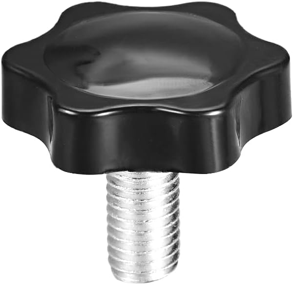uxcell Clamping Screw Knob, 47mm Dia Plum Hex Shaped Grips Star Knob