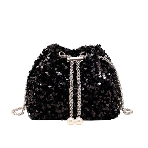 LAOYEFACAI Bolso de mano para mujer Bolso con pedrería brillante Bolso tipo cubo bandolera Elegante noche Bolso de hombro, fiestas, banquetes, vacaciones Bolso de novia (Black) LAOYEFACAI Bolso de mano para mujer Bolso con pedrería brillante Bolso tipo cubo bandolera Elegante noche Bolso de hombro, fiestas, banquetes, vacaciones Bolso de novia (Black)