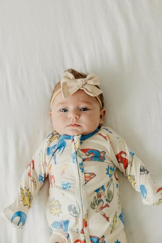 Image of Copper Pearl Baby Zip-Up Footie Pajamas - Soft Stretchy Sleep and Play Footies for Boys and Girls