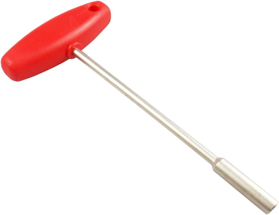 ULTECHNOVO Bike Concealed Spoke Wrench T Shape Sleeve Wrench Wire Adjust Spoke Tool Hexagonal Hole Bicycle Wheel Repair Tool 6.10X2.99X0.90In