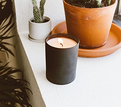 Calyan Wax Soy Wax Candle, Vetiver & Tonka Scented Candle For The Home | Premium Candle With Essential Oils | 10.2 Oz 50 Hour Burn Time | Soy Candle In Matte Black Jar, Gift For Men #TOP5