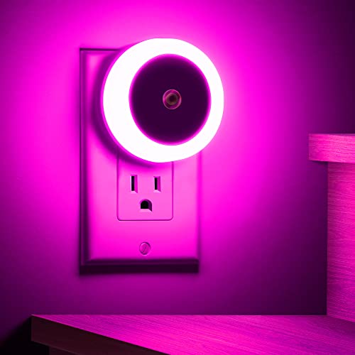 Briignite Purple Night Light, Night Lights Plug into Wall [4Pack]