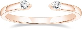 Mameloly Wedding Bands for Women Open Stackable CZ Cubic Zirconia Engagement Rings for Her Size 3-12
