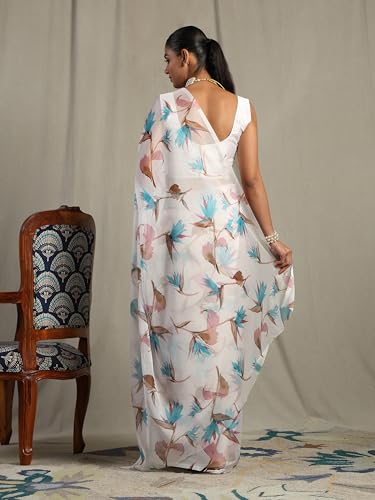 Image of Garden Vareli Floral Print Nara Chiffon Saree 73475