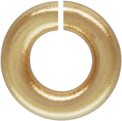 Extra Small 14 Karat Solid Yellow Gold Open Jump Ring 3mm Outer Diameter - 1.4mm Inner Diameter - 22ga Wire Thickness
