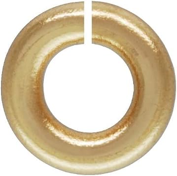Extra Small 14 Karat Solid Yellow Gold Open Jump Ring 3mm Outer Diameter - 1.4mm Inner Diameter - 22ga Wire Thickness