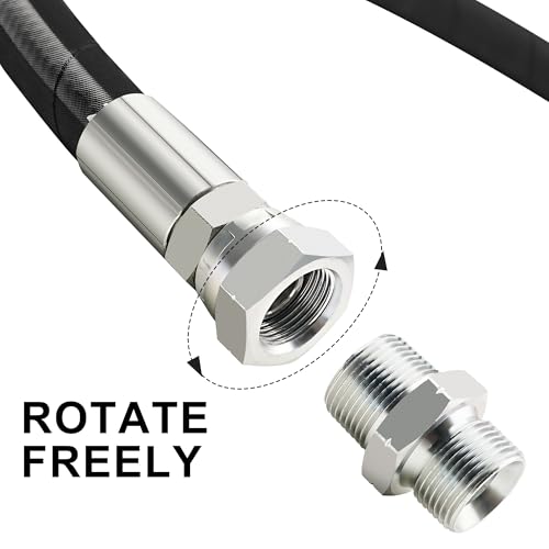 Manguera de puente para compresor de 3/4 x 40 pulgadas con conector macho NPT de 700 PSI 5