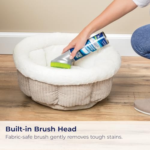 Woo-lite Carpet and Upholstery Foam Cleaner with Built-in Brush, Triple Action Stainlift Technology for Stairs, Fabrics, Pet Odors 12 oz