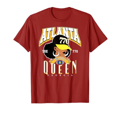 770 Area Code ATL Style for Black Queens T-Shirt