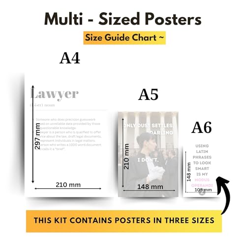 Image of Yellow Town India Female Lawyer Motivation Posters | Law School Wall Art for Women | Inspiring Legal Quotes & Aesthetic Decor | Study Room, Office, Dorm Motivation | Gift for Aspiring & Practicing Lawyers