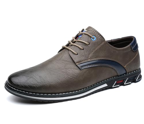 Image of Men's Premium Stylish Oxford Shoes Casual Lace Up Walking Business Driving Dress Shoes