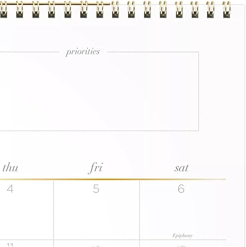 Miniatura 3 de Cambridge Calendario de pared con diseño moderno de detalles dorados 2024, 12 x 14.875 pulgadas, lúcido