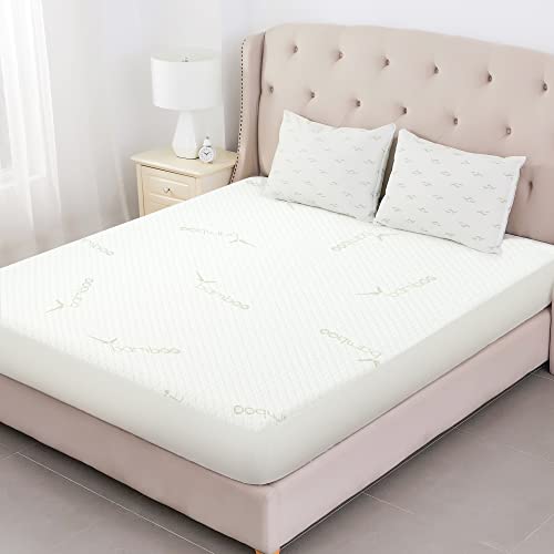 Tayt Bamboo Mattress Protector, 100% Waterproof Soft And Breathable Mattress Protector, Mattress Cover 18 In Deep Pocket With 3D Air Layer (76"*80", King) #TOP5