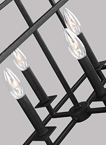 Sea Gull Lighting 6615008-839 Perryton Eight Light Island Pendant Hanging Modern Light Fixture, Blacksmith Finish #TOP7