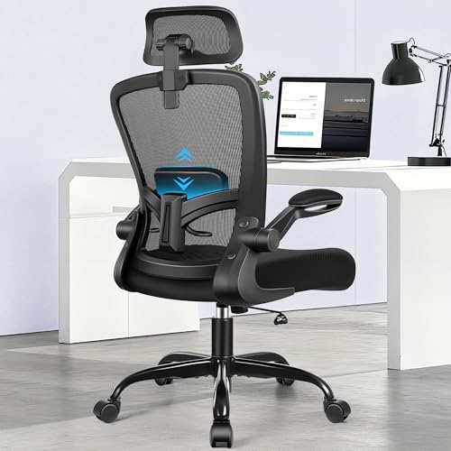 Office Chair, Ergonomic Desk Chair with Adjustable Lumbar Support, Computer Chair with Adjustable Height&Armrest, High Back Home Office Chair Swivel Chair Gaming Chair (Classic Black)