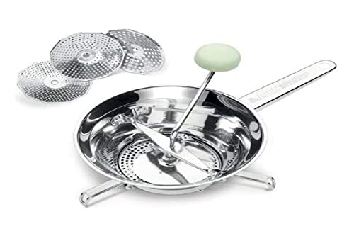 Passaverdure Moulinex A45306 In Metallo - Con 2 Griglie Acciaio Inox, Antiscivolo E Lavabile In Lavastoviglie - Foto 3