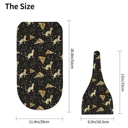Image of Hand Drawn Cats Pizza and Starry Sky Newborn Swaddle Blankets Hat Sets Soft Baby Receiving Blanket Swaddle Sack for Baby Shower Infant Boy Girl Gift
