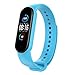 MYKOMI Bracelet de montre en silicone compatible avec Xiaomi Mi Band 5, bracelet de sport de rechange pour montre connectée (bleu ciel)