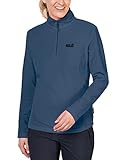 Elastisch Jack Wolfskin Damen Gecko Fleecepullover, blau (ocean wave), 152