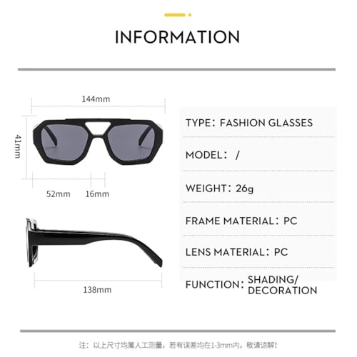Retro Double Bridges Women Sunglasses Shades UV400 Men Sun Glasses2