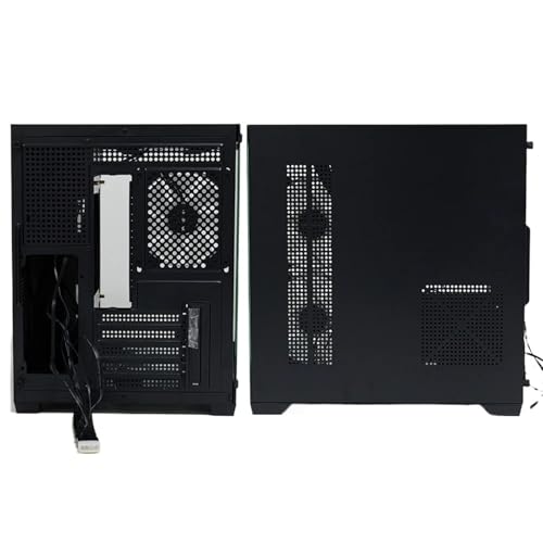 Gabinete para PC EWAIDI MANMU con panel de vidrio templado, ventilador, compatible con placas Micro ATX, tipo Mid Tower miniatura 5