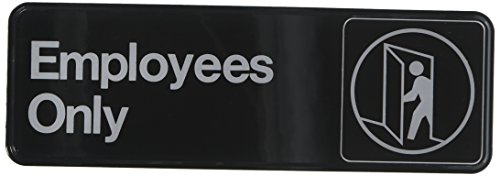 Hillman Employees Only Sign (3" x 9")