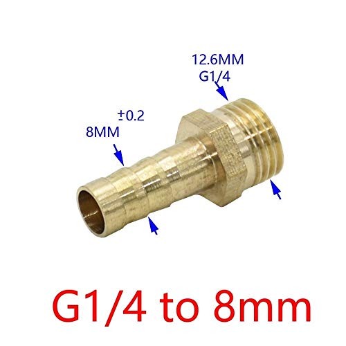 Agricultural irrigation tools Brass Montage van de Pijp 4mm 6mm 8mm 10mm 12mm slangtule Connector 1/8" 1/4" 1/2" 3/8" 3/4" BU Copper Connector Garden 2 stuks Easy to use, fast and easy - Image 7