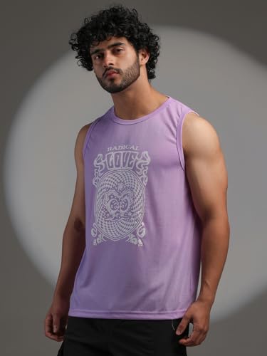 Image of CHKOKKO Sleeveless T Shirts Gym Vest for Men Workout Graphic Printed Premium Cotton Blend Tank Top for Man Running Vest Sando Gym Wear Lightweight Breathable Casual Summer Wear Boys
