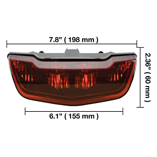 Conjunto de luz traseira de LED vermelho ATV para Honda TRX 420 500, luz traseira de freio SAUTVS pa