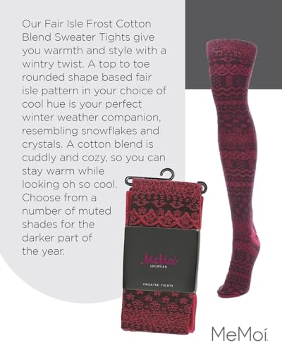 Image of MeMoi Paisley Pop Cotton Blend Sweater Tights