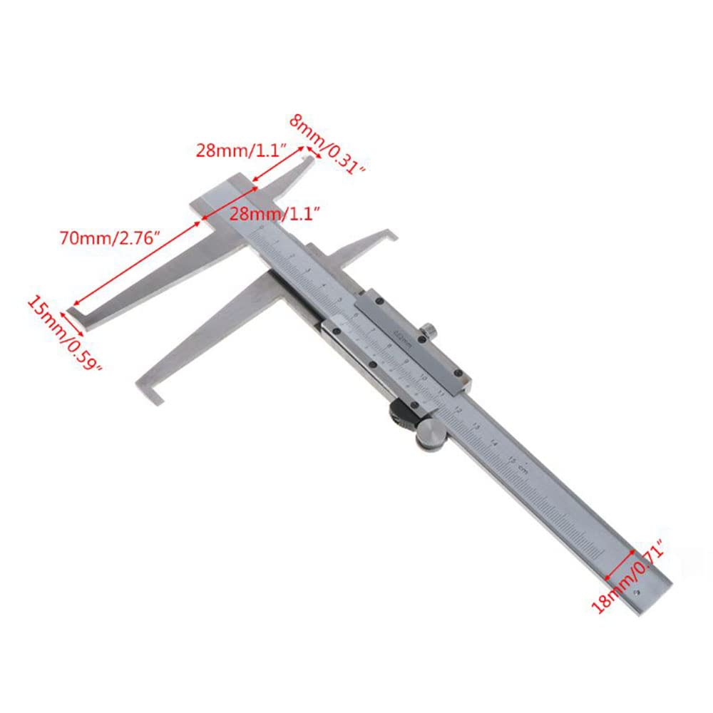 Maizoon Calibro Corsie in Acciaio Carbonio,Righello Doppia Scanalatura Interna,Calibro Diametro 9-150 mm,Strumenti Misura per fai da te/Lavorazione del Legno/Metalli/Produzione Modelli Idraulici,NE03