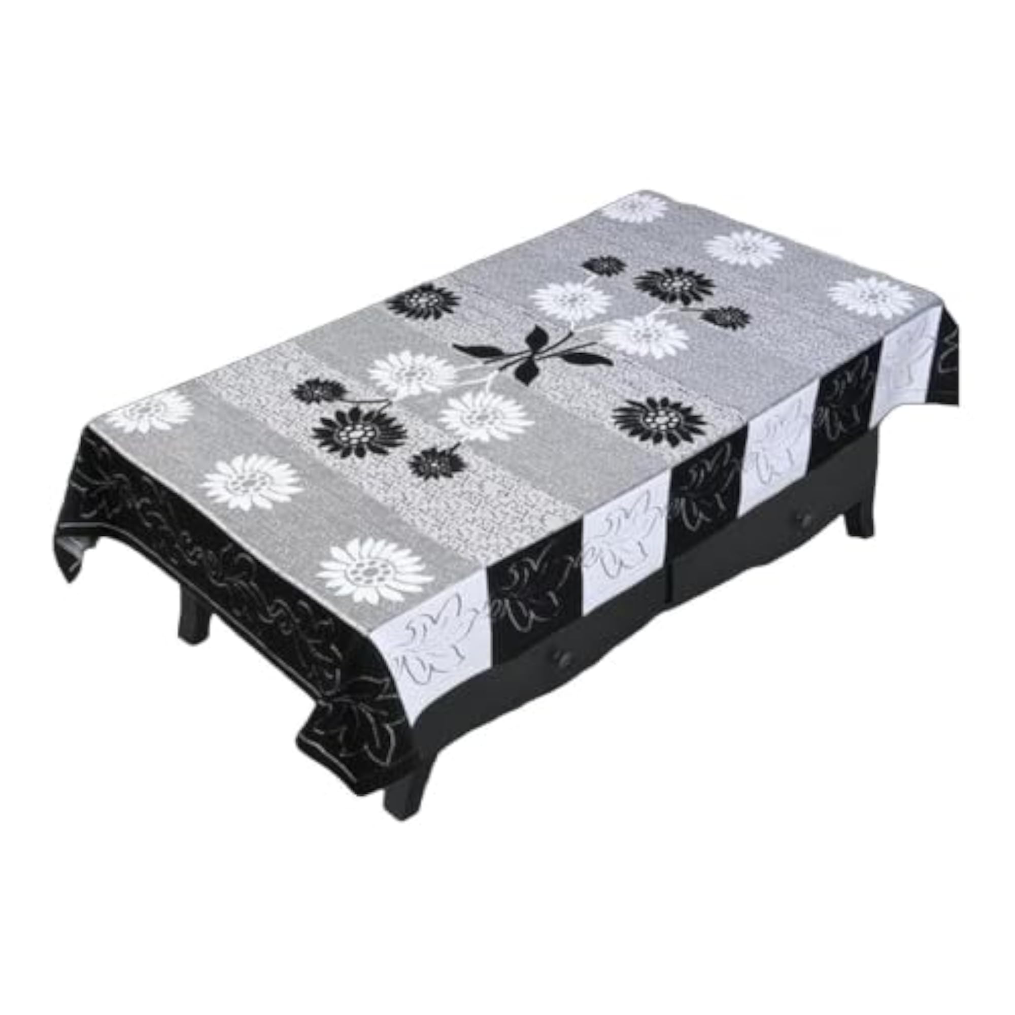 Floral Embroidery Cotton Table Cloth, 50x60 Inch
