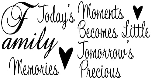 Summerjokes Funny Inspiring Family Today's Little Moments Becomes Tomorrow's Precious Memories Wall Sticker Decal Vinyl Wall Sticker, Family Living Room Kitchen Dining Room Bedroom Photo Wall Corridor Art Wall Decoration #TOP4