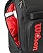 WILSON Clash V3 Super Tour Tennis Backpack - Black/Infrared, Holds up to 2 Rackets