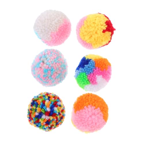 DOITOOL 6pcs Colorful Cat Grinding Interactive Chew Toys for Kittens for Teething Playtime Promotes Healthy Exercise Preserves Furniture