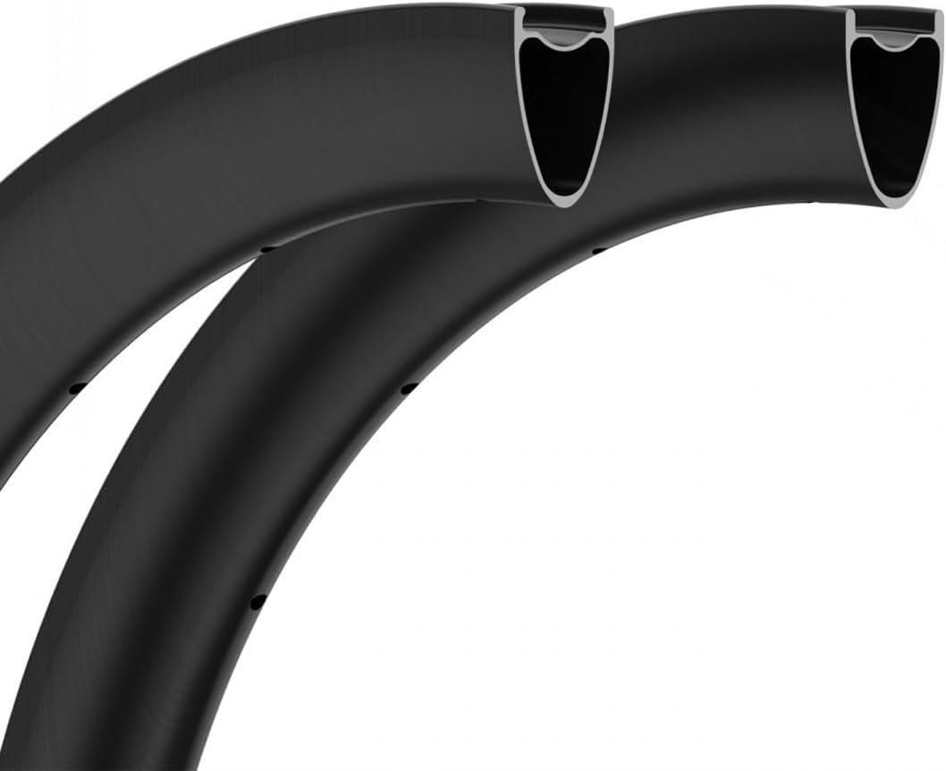 44x31mm Carbon Fiber Bike Rim, CATAZER 700C Symmetric Bicycle Rim Disc Brake/Rim Brake High-Performance Gravel/CX Rim for Road Bike Racing