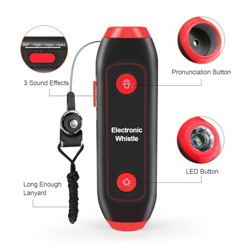 Silbato Electrónico Portátil con Luz LED y 3 Tonos miniatura 3
