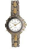 Peugeot Women Two-Tone Silver Watch - Easy Reader with Sport Bezel and Gold Link Bracelet