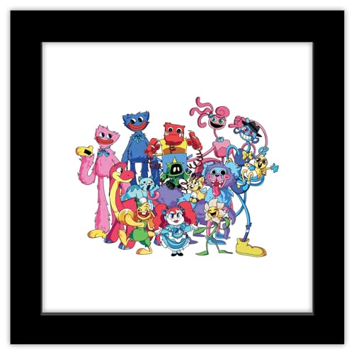Gallery Pops Poppy Playtime - Big Group Wall Art, Black Framed Version, 12" x 12" Gallery Pops Wall Art