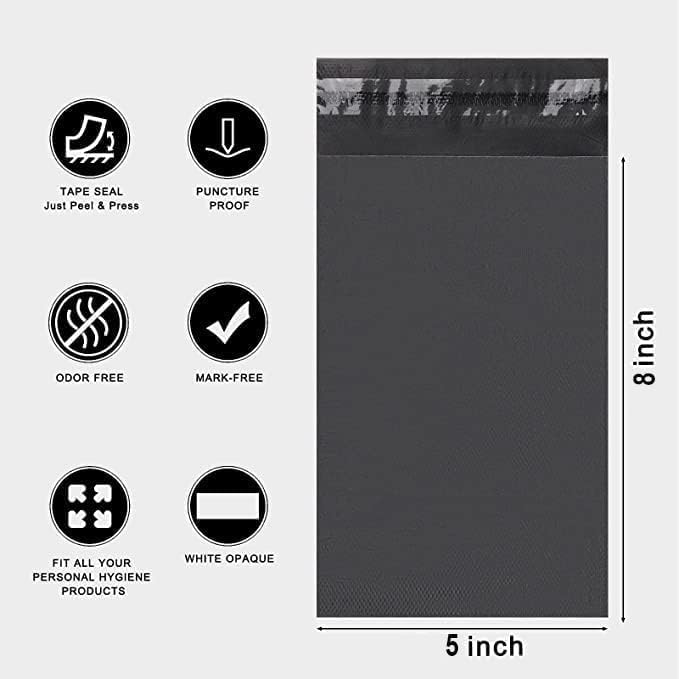 Miniatura 2 de Bolsas de eliminación de servilletas sanitarias, bolsas de eliminación personal femenina, 500 bolsas opacas grises, bolsas de almacenamiento de