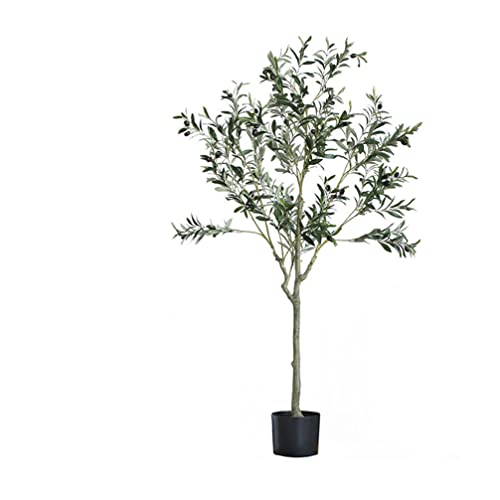 HOTRA Kunstpflanzen Künstlicher Baum Pflanzen Olive mit Früchten Mini Olivenbaum Kleiner Oliven Kunstbaum Indoor Outdoor Greenery Home Office Dekobaum (Size : 1.5M) Cover