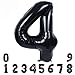 40 Inch Black Large Numbers Balloons0-9,Number 4 Digit Helium Balloons,Foil Mylar Big Number Balloons for Birthday Party Supplies Decorations
