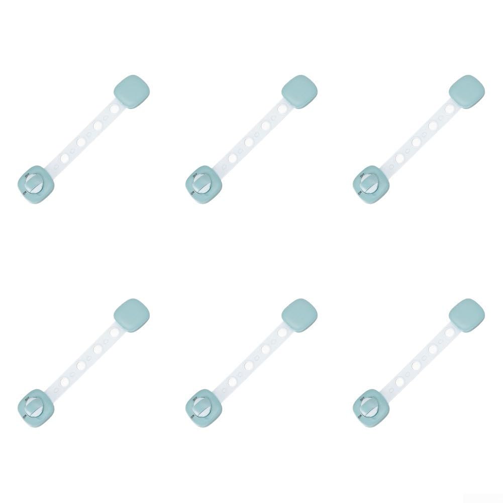 Cerradura Seguridad Puerta para palanca 6pcs Protección Infantil(Green)