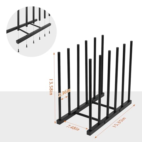 Image of ikkle Art Storage Rack Painting Canvas Storage Rack for Display, Metal Drawing Printing Rack for Canvas Frames, Black