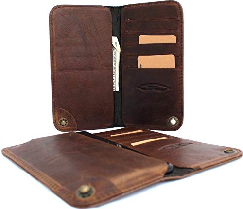 Genuine Leather Case For Samsung Galaxy S8 Plus S6 Edge Htc One M9 Iphone 7 6 Plus + Book Wallet Id Handmade Business Luxury #TOP5