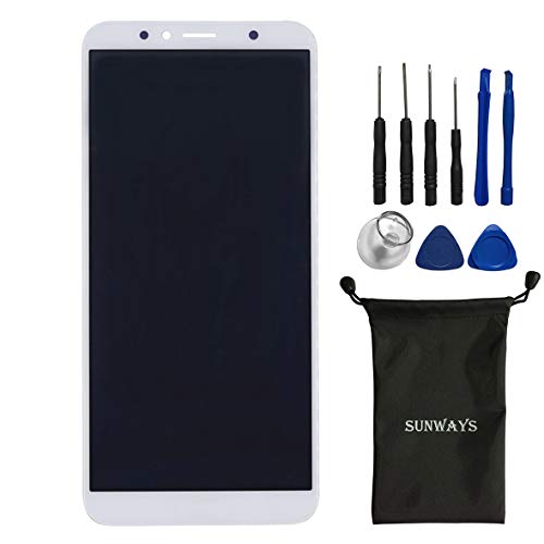 Sunways Display LCD Touch Digitizer Screen with Adhesive Replacement for Honor 7A AUM-AL00IN Honor 7A Pro AUM-TL20 AUM-AL00 AUM-AL20 AUM-l29 AUM-L29 AUM-L33 White