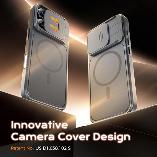Image of TOCOL for iPhone 16 Pro Case with Slide Camera Cover, Kickstand and Camera Control Button, Fit for MagSafe, Rugged Solid Phone Case, Non-Slip, Drop Protection, Gray