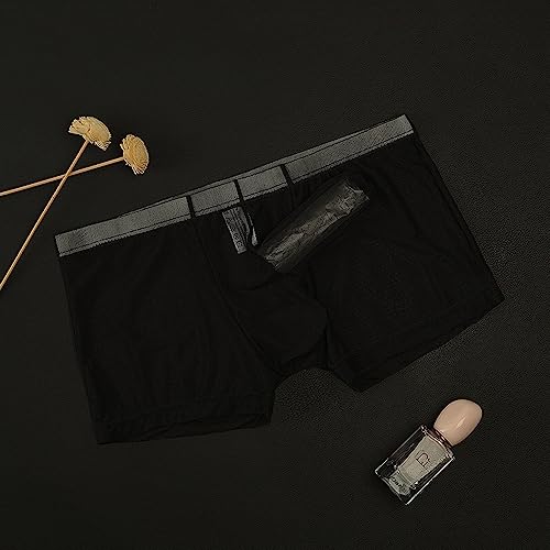 Men's Breathable Mesh Boxer Briefs Underwear Sheer Elephant Nose Boxer Trunks Underwear3
