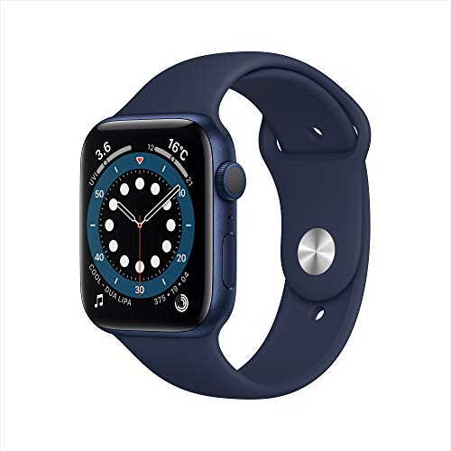 Apple Watch Series 6(GPSモデル)- 44mmブルーアルミニウムケースとディープネイビースポーツバンド